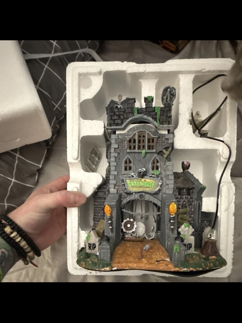 Michaels Gray & Green Haunted Gatehouse Sculpture